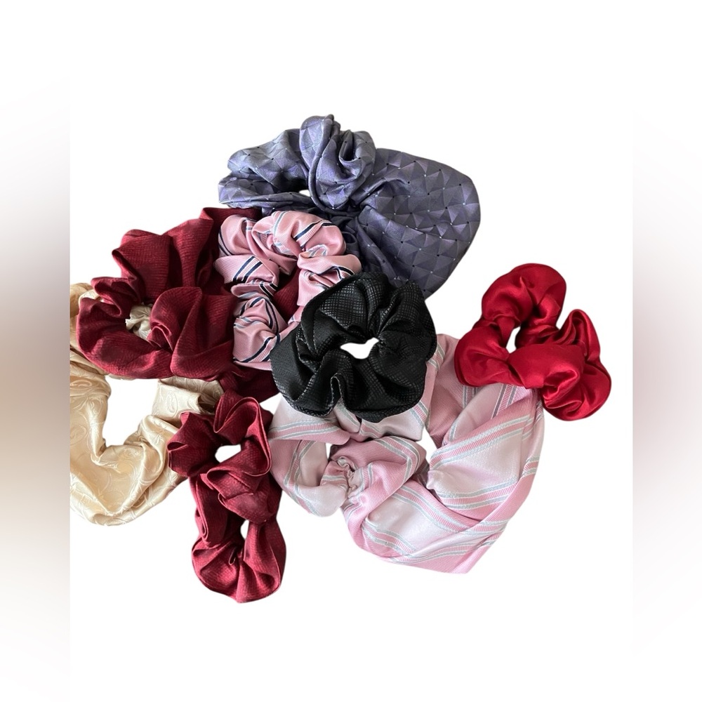 BN 100% Recycled Silk Handmade Scrunchies - Bundle of 3